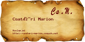 Csatári Marion névjegykártya